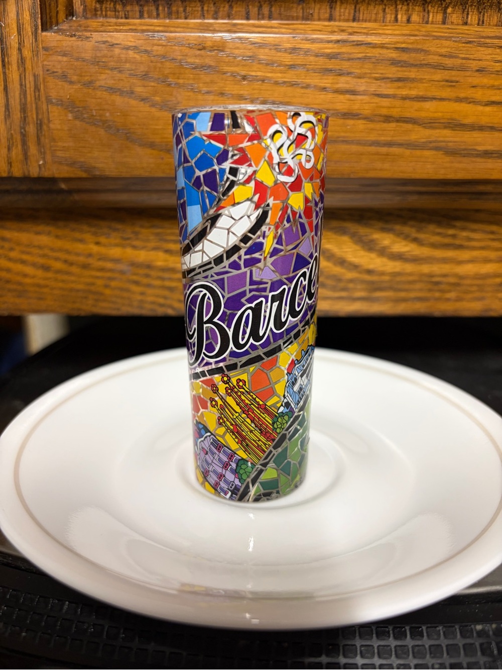 Barcelona Mosaic Colorful Mosaic Double Shot Glass